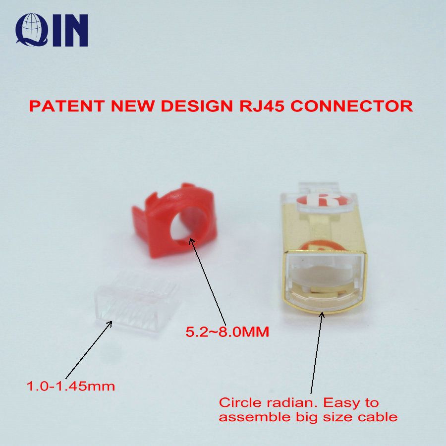 Qin Patent FTP/UTP/SFTP cat7, cat6, 6A, 5E cable RJ45 modula connectors plug welcome OEM