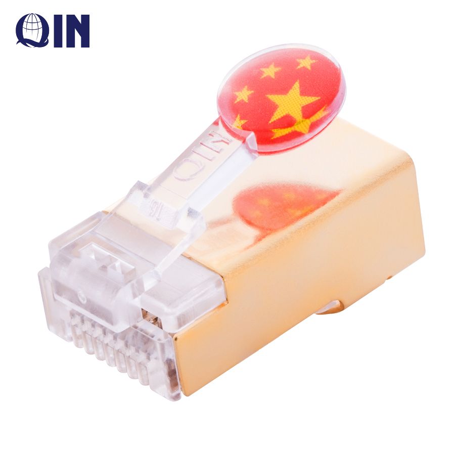 Qin Patent FTP/UTP/SFTP cat7, cat6, 6A, 5E cable RJ45 modula connectors plug welcome OEM