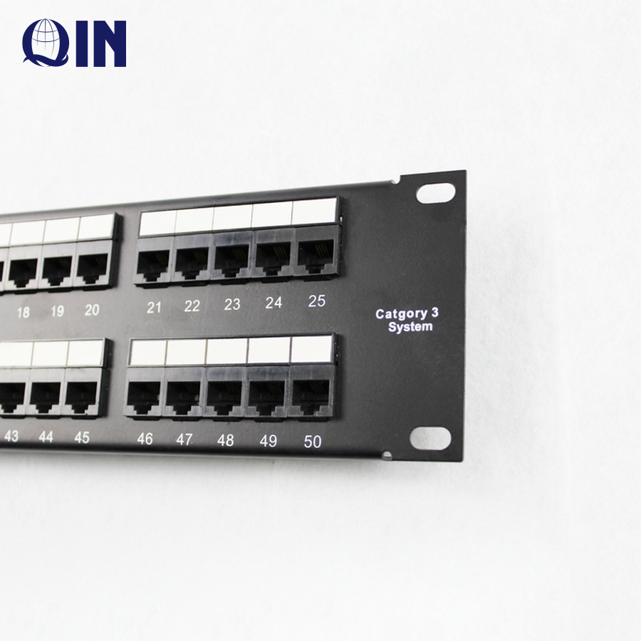 High Quality 19 Inch 2U 48 Port Cat6 Patch Panel With Dual IDC 