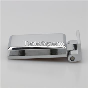 Decorated glass heavy duty pivot hinge