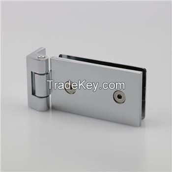 Decorated glass heavy duty pivot hinge