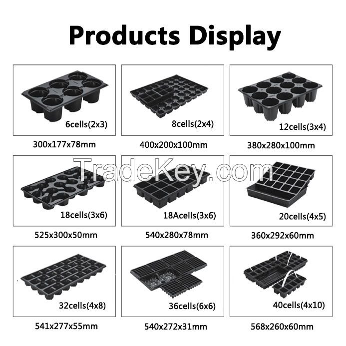 cheap 6 8 12 18 20 32 36 40cell seedling trays wholesale