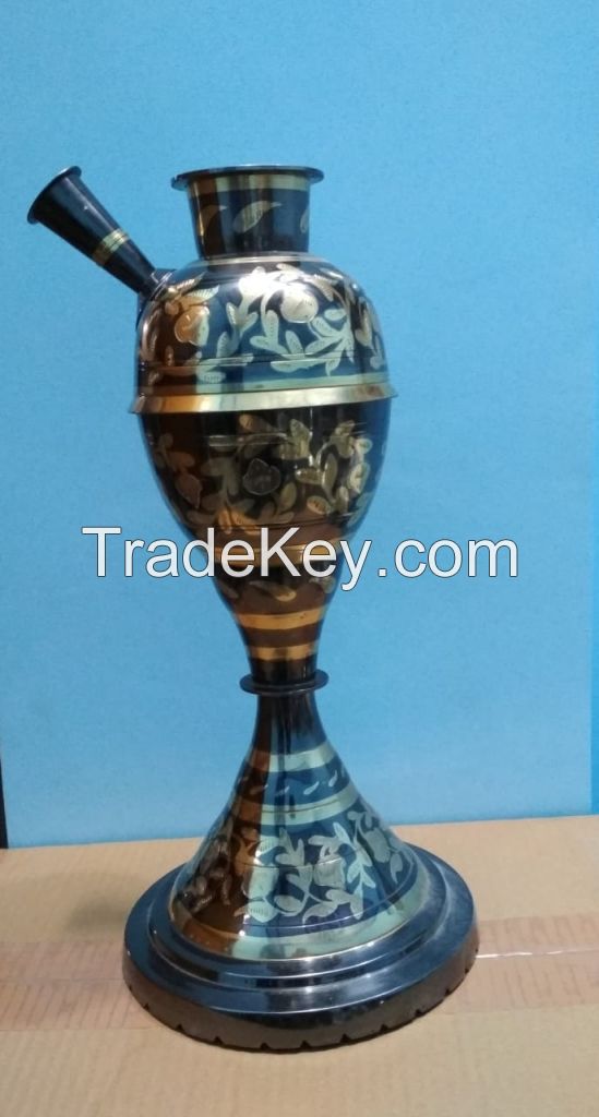 pure brass handmade hookah/ kshmiri hookah 15 inch