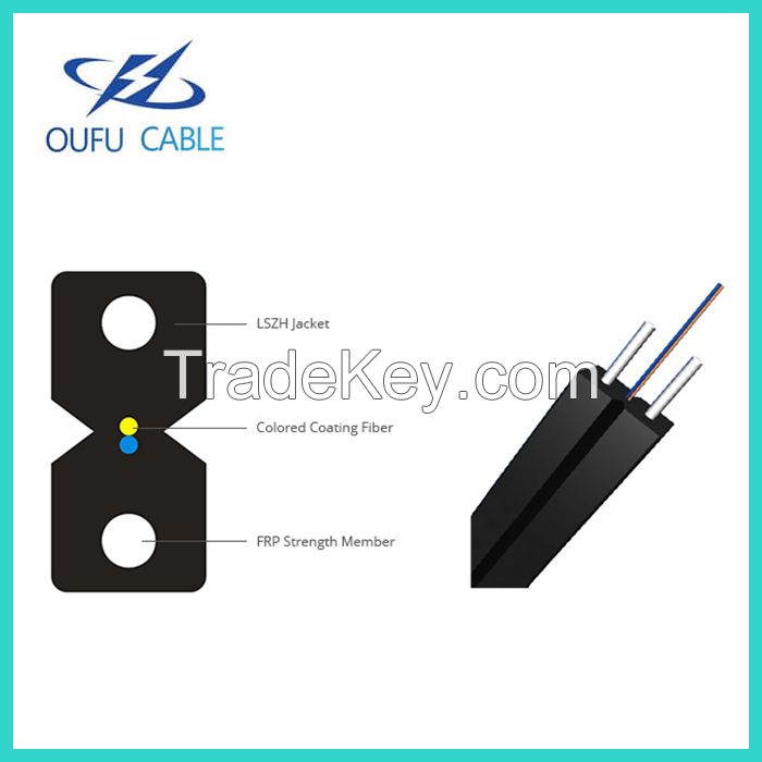 Factory Price GJXH 2 Core FTTH Drop Fiber Optic Cable 