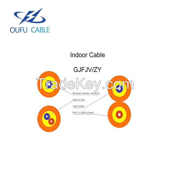 Factory Supply High Strength Round Fiber Optic Cable GJFJV for Indoor