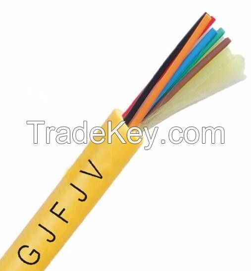 Factory Supply High Strength Round Fiber Optic Cable GJFJV for Indoor