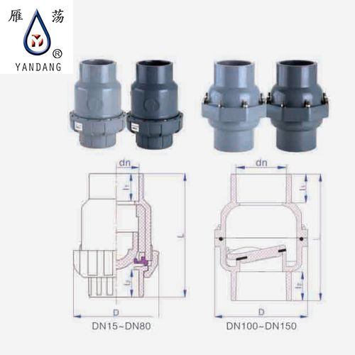 High Quality PVC Check Valve ASTM SCH80 for Industrial Use