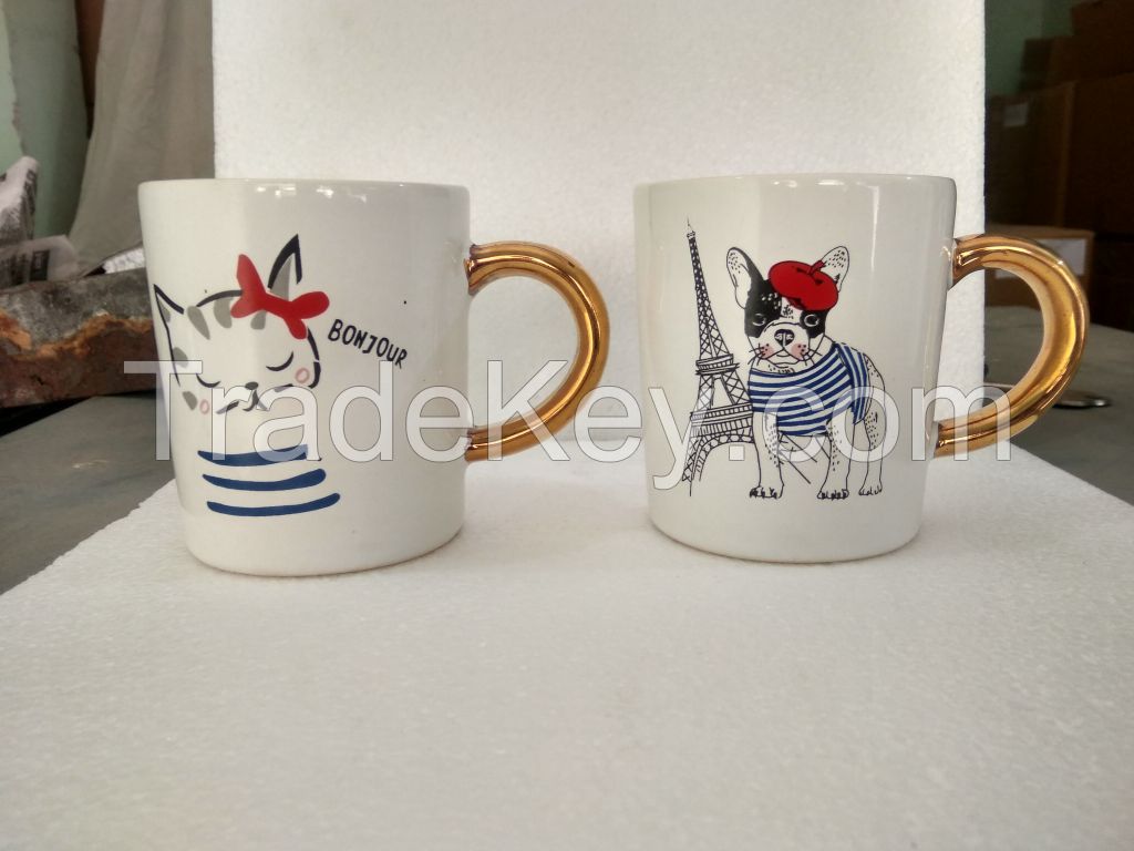 Golden Handle Mugs