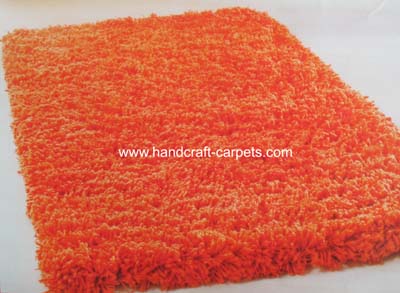Hand tufted acrylic shaggy carpet rug, anti burning acrylic yarn