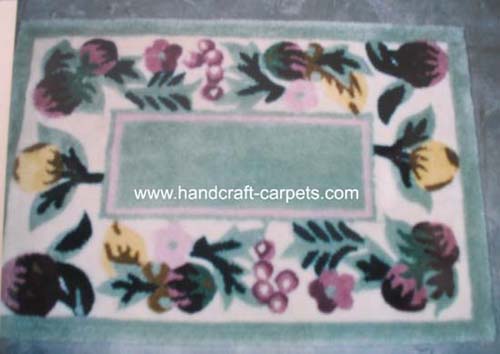 Hand tufted acrylic carpet rug, anti burning acrylic yarn