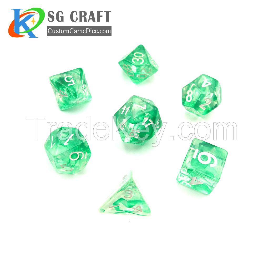 wholesale custom plastic dice set