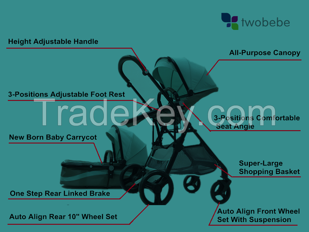 2018 Alibaba newborn travel system baby stroller en1888 / top baby stroller brands / tandem jogging baby pushchair  3 in 1 travel system