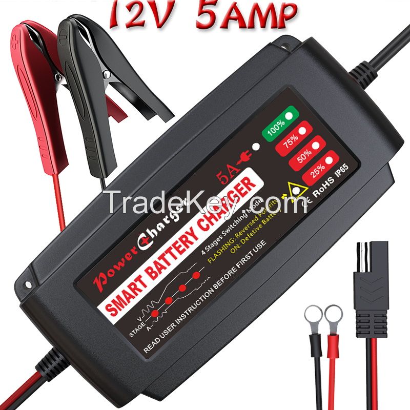 LST  5A  12V  Vehicle  Battery  Charger