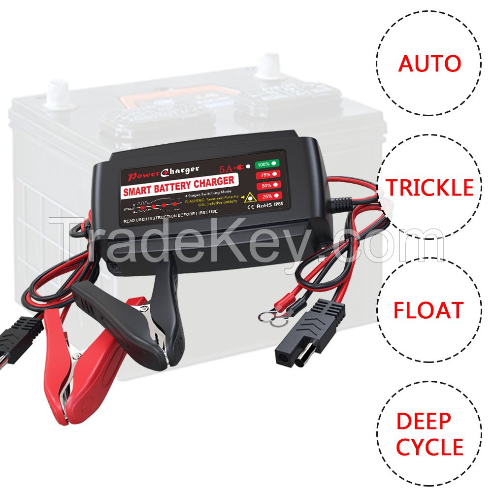 LST  5A  12V  Vehicle  Battery  Charger