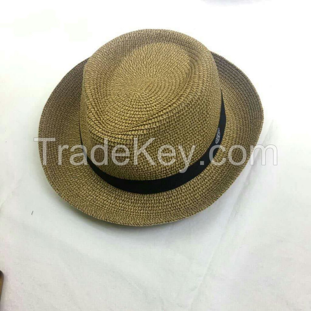 wholeseller fashion panama unisex nature straw sun hat, trend adult straw beach hat, elegant paper hat, recycle customized fashion accessories