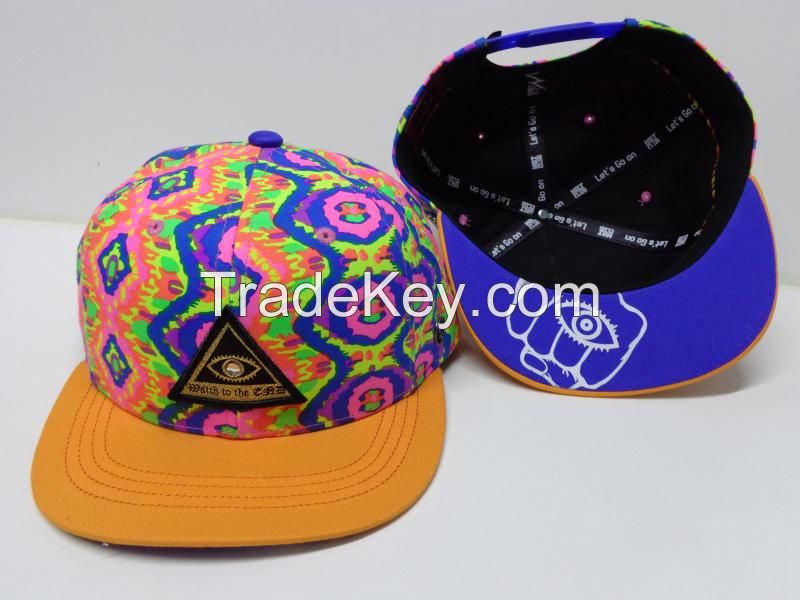 Fashion unisex trucker cap, customized printing colorful baseball mesh cap,trend adult beach snakback hat