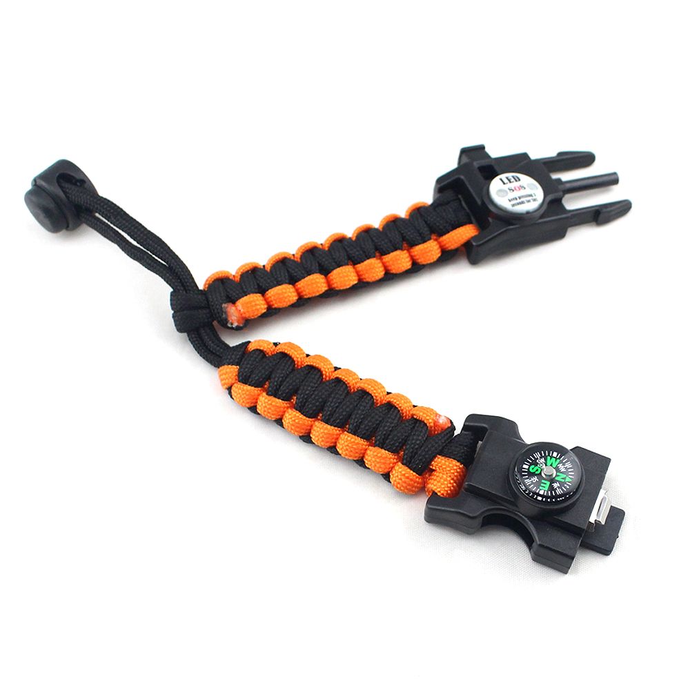 Wholesale Cheap Christmas mountaineering outdoor multi-functional LED light paracord bracelet