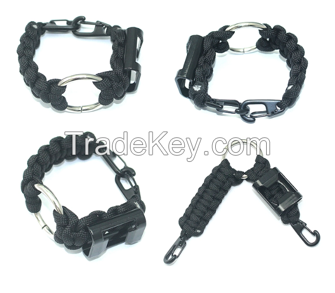 Factory Sale Travelling Equipment EDC Opener Bracelet, Hot Multifunctional Survival Metal Bottle Ope