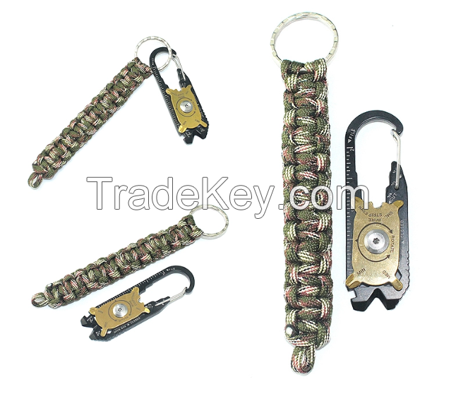 2020 New Arrival Five In One Outdoor Items For Camping High Quality Keychain, New Outdoor Items For