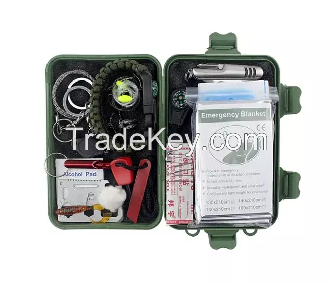 Good Quantity Military Equipment Outdoor Camping Survival Kit, High quality camp emergency outdoor f