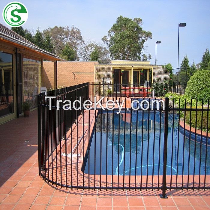 Hot Sales Powder Coated Pressed Spear Steel Security Fence