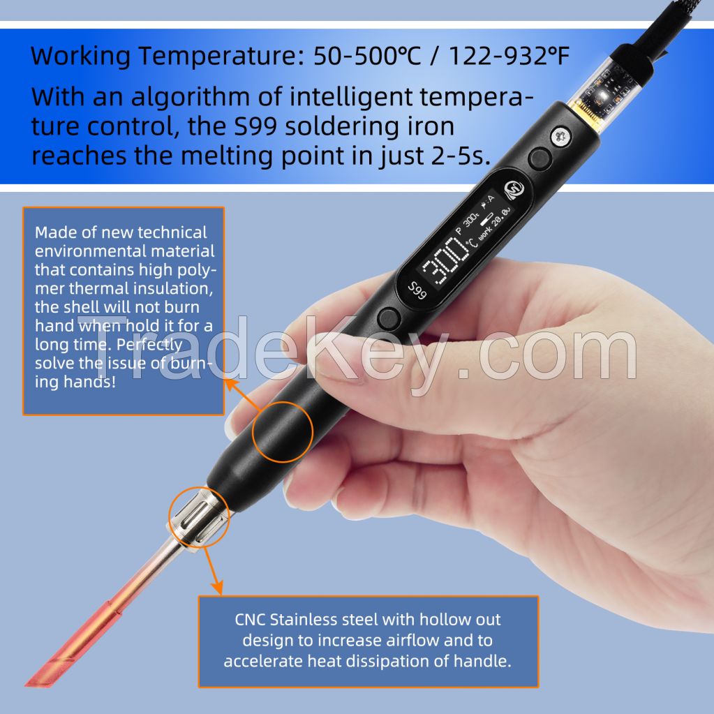 USB C Portable Electric Soldering Iron, Support ODM & OEM, Sequre S99