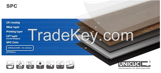 SPC stone-plactic composite flooring click type