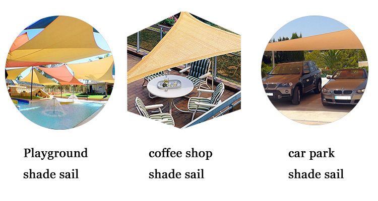 hdpe courtyard sun sail waterproof polyester shade sail 