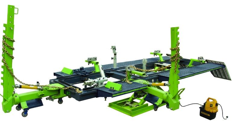 Auto body frame straightening rack machine