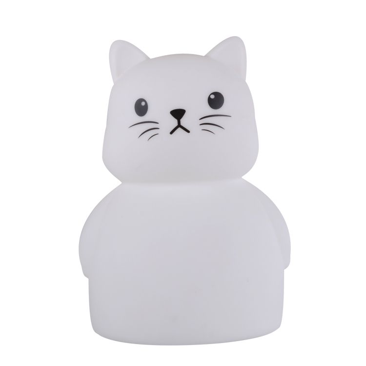 Multicolor Silicone Cat Led Night Light Touch Sensor Soft Led Lamp for Kids Baby Children Gift 