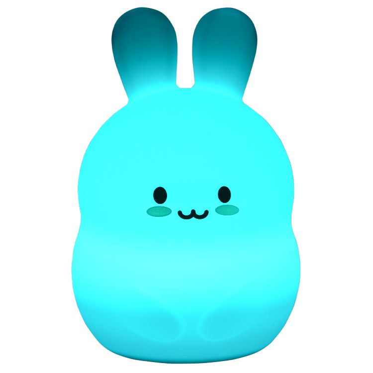 Night Light Silicone Rabbit Remote Control And Sensor Touch Changing Color Night Lamp 