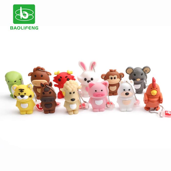 Wholesale Pendrive 4GB 8GB 16GB 32GB Cartoon 3D Animal USB Flash Drive