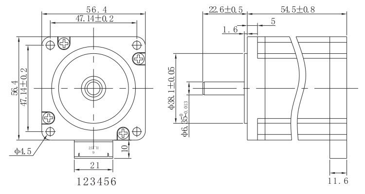 60mm nema 24 stepper motor Y09-59D3-7360 for Han's laser