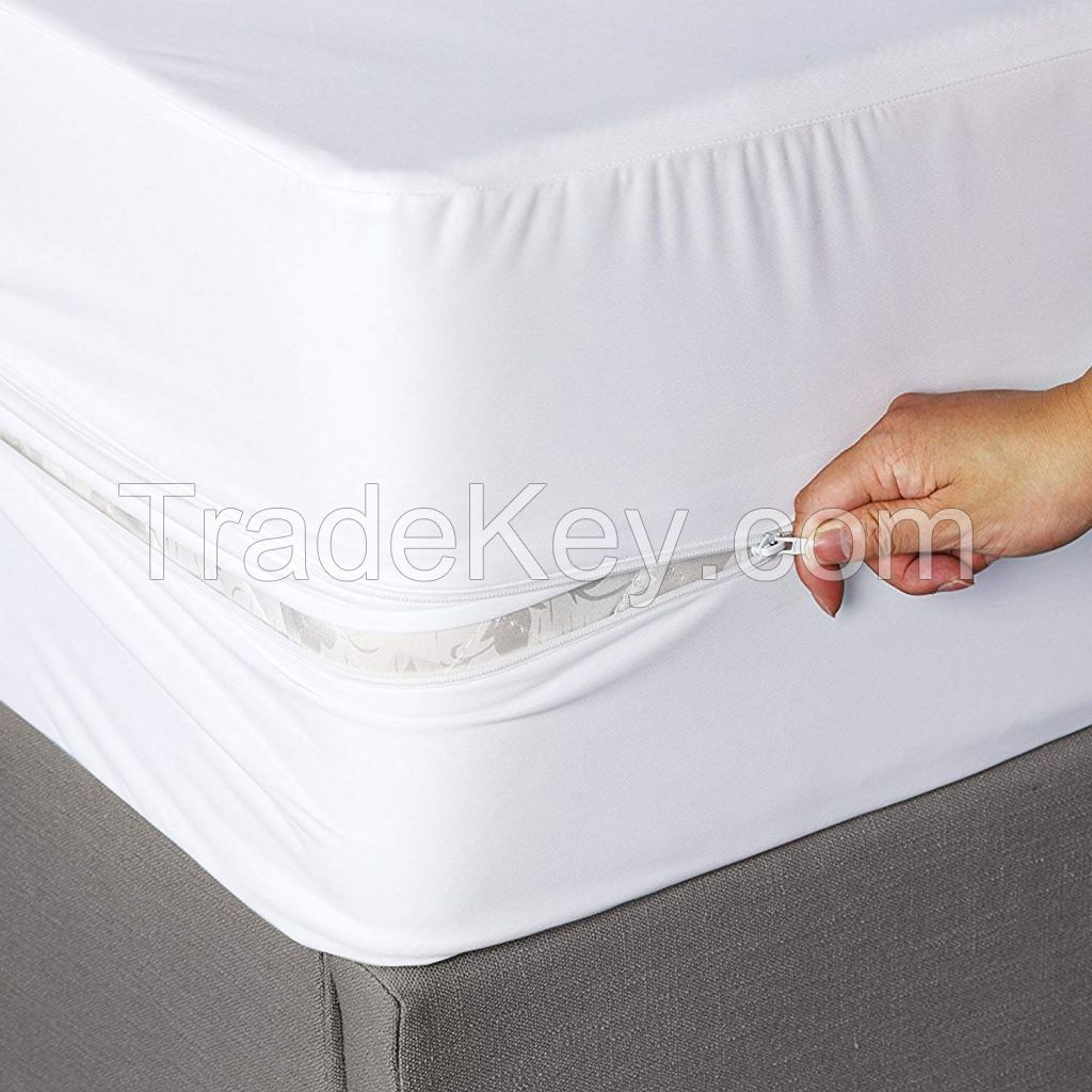 Zippered Mattress Encasement - Bed Bug Proof, Dust Mite Proof Mattress Cover - Waterproof Mattress Protector