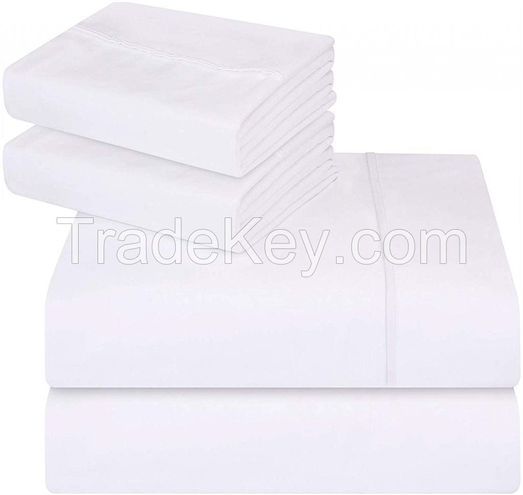 Soft Brushed Microfiber Wrinkle Fade Bed Sheet Set