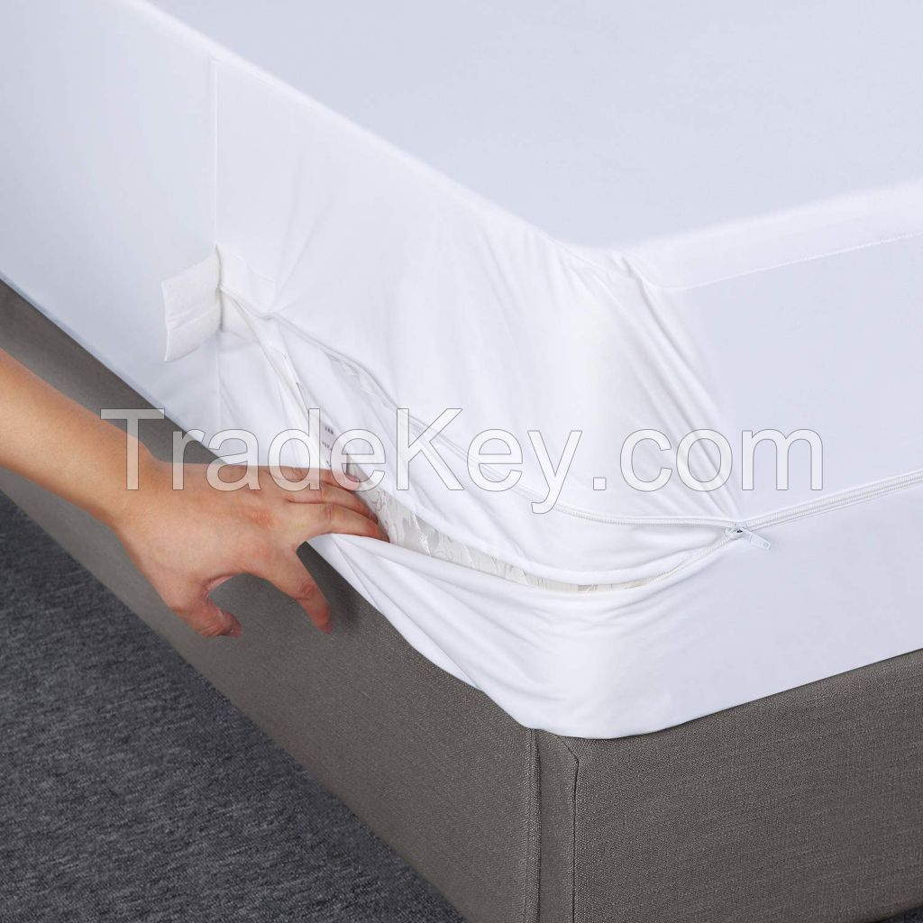 Zippered Mattress Encasement - Bed Bug Proof, Dust Mite Proof Mattress Cover - Waterproof Mattress Protector