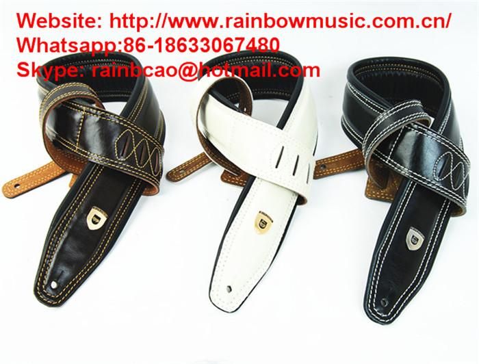 Vintage Style Guitar Straps Genuine Leaher Padded  Elecric Acoustic Guitar Bass Straps