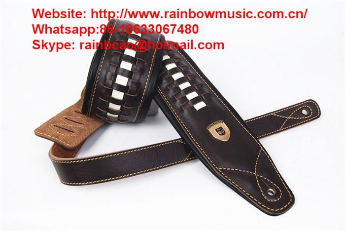 Vintage Style Guitar Straps Genuine Leaher Padded  Elecric Acoustic Guitar Bass Straps