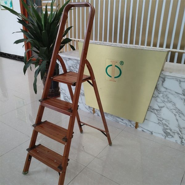 Morden Design Wooden Aluminium Folding 2/3/4 Steps Household Ladder 