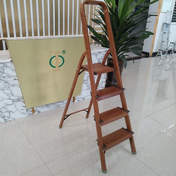 Morden Design Wooden Aluminium Folding 2/3/4 Steps Household Ladder 