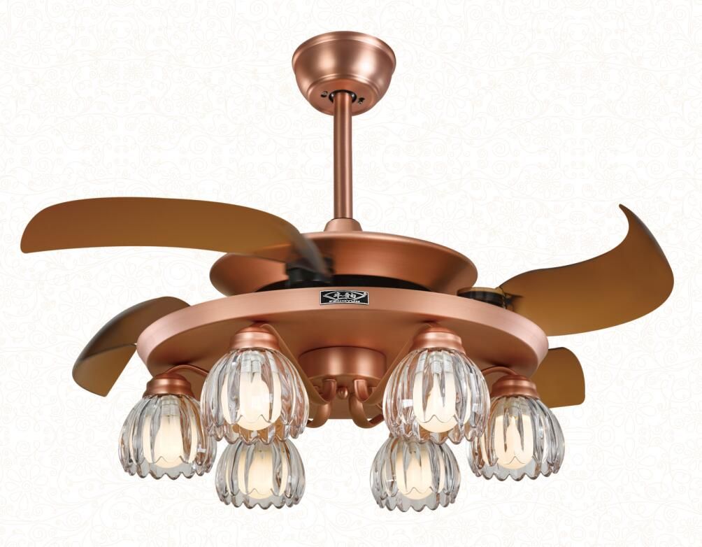 Classical Ceiling Fans with Lamp with Semi-Invisibe Blade