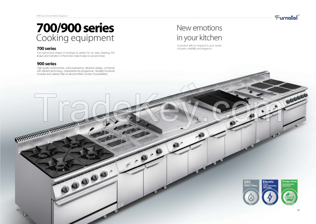 Hotel Restaurant Commercial Kitchen Cooking Equipment With Cabinet Gas Noodle Machine