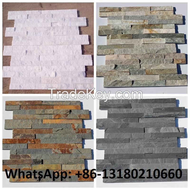 Wholesale price Natural split face mosaic tiles Cladding 100x360mm