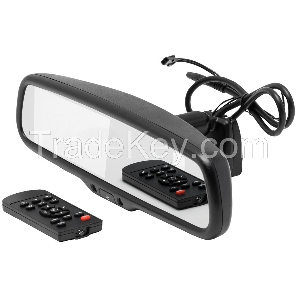 CrimeStopper MIR-ACT MIR-ACT 4.3&quot; Universal Rearview Mirror with Built-in Compass &amp; Temperature Display