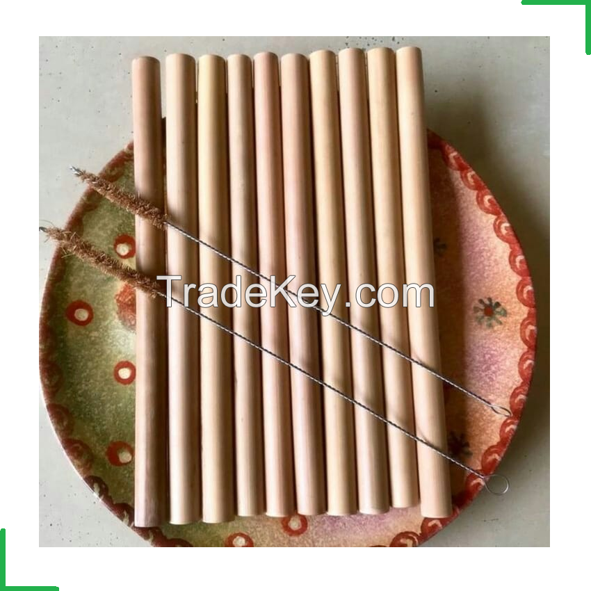 100% Natural from Vietnam Bamboo Trees Bamboo Reusable Drinking Straws