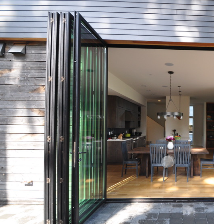 Aluminum folding door glass sliding window