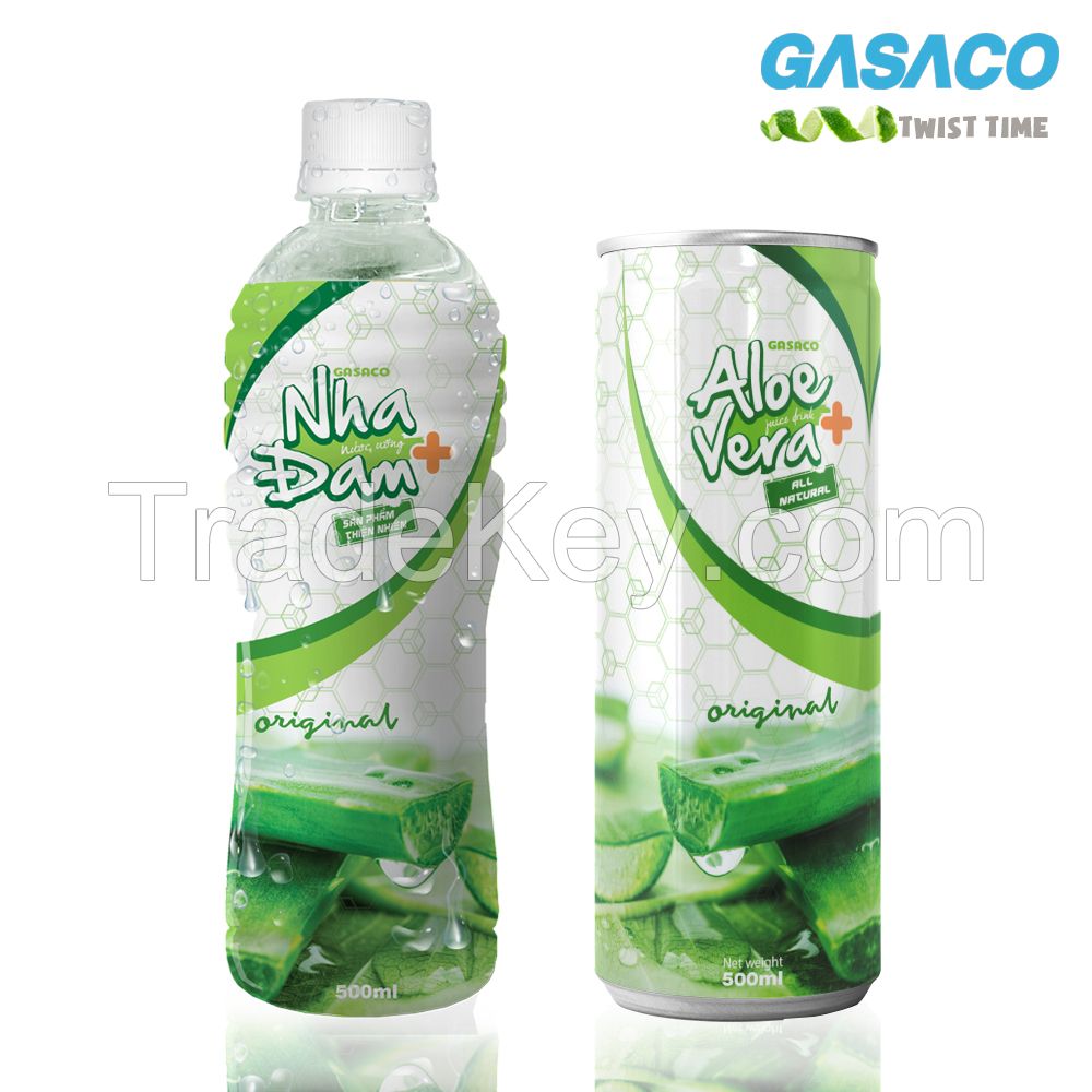 Aloe vera drinks with organic fruit juices