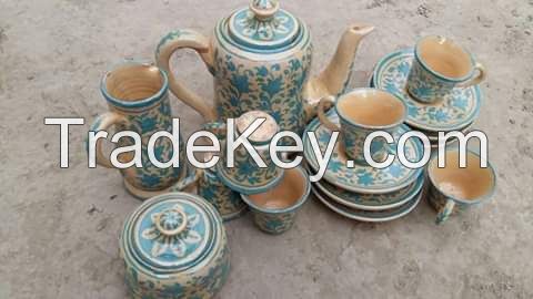 Ceramic Tea Set, Sky Blue Color