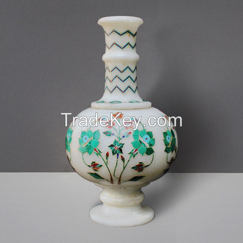 HANDCRAFTED SEMI PRECIOUS VASE 