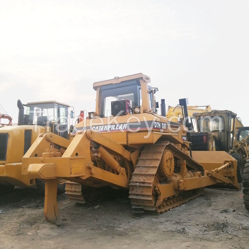 good quality CAT second-hand bulldozer D7H  for export with low price